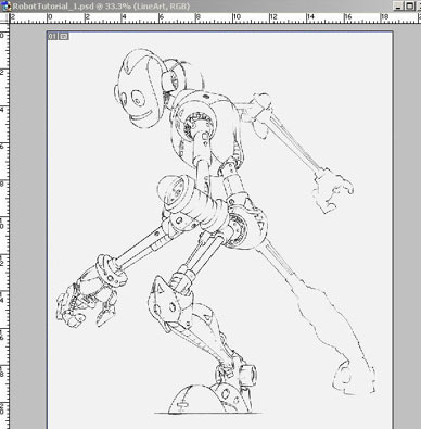Colouring Robot in Photoshop 1