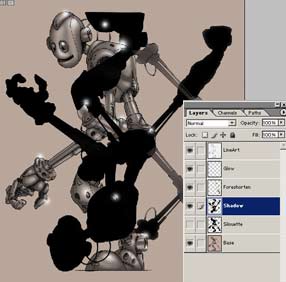 Colouring Robot in Photoshop 11