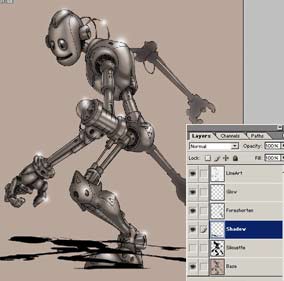 Colouring Robot in Photoshop 12