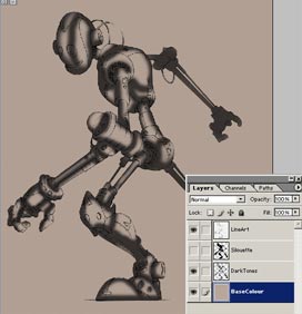 Colouring Robot in Photoshop 4
