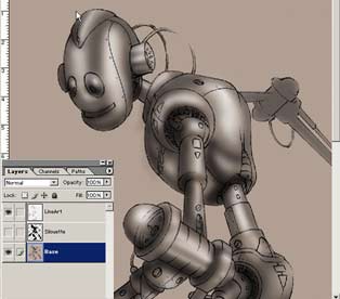 Colouring Robot in Photoshop 7